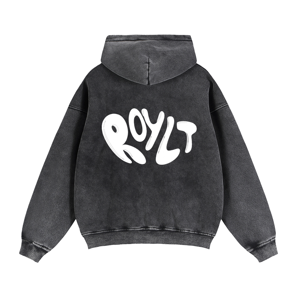 Zip Up Boxy Fleece Hoodie