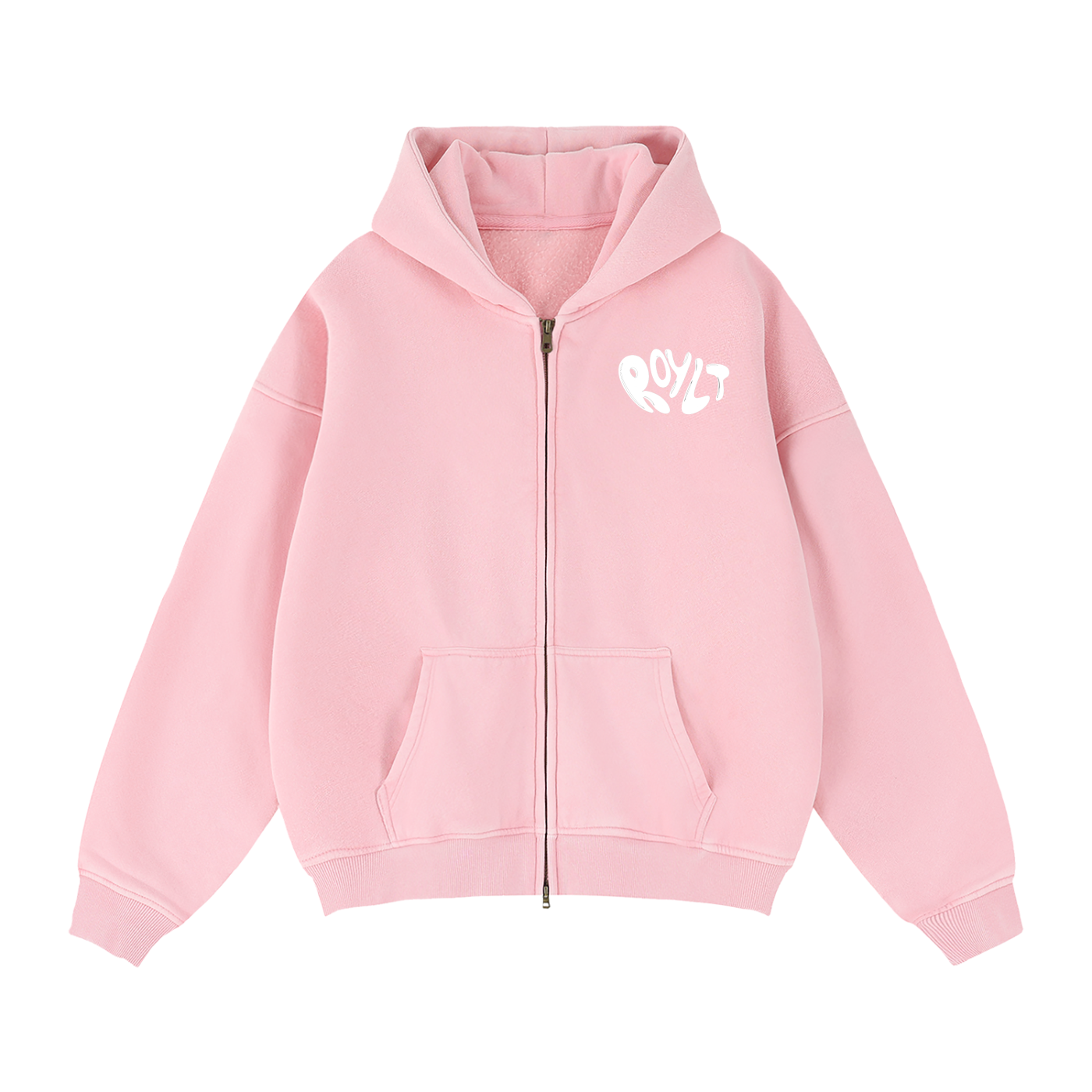 Zip Up Boxy Fleece Hoodie