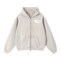 Zip Up Boxy Fleece Hoodie