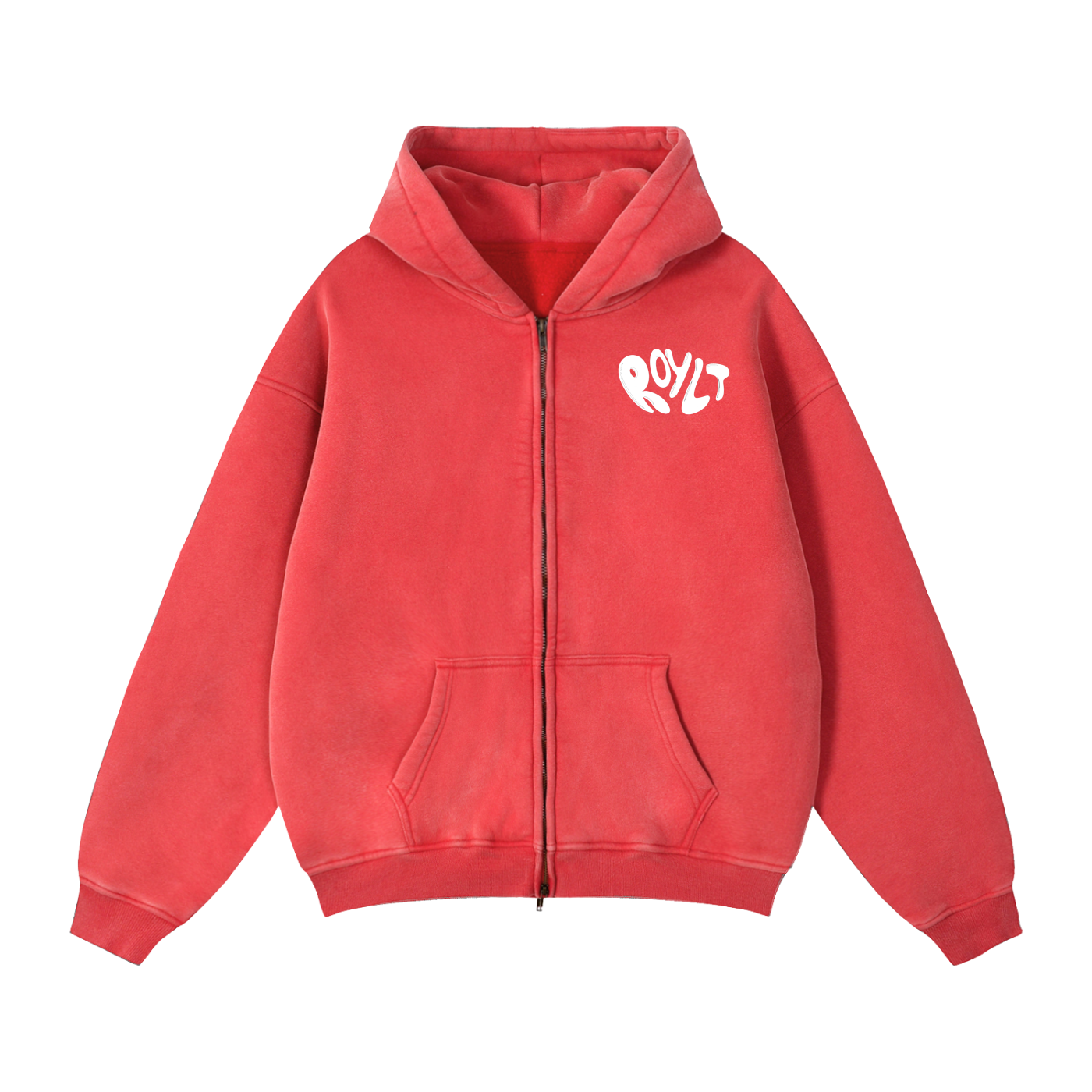 Zip Up Boxy Fleece Hoodie